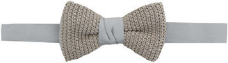 Lanvin Grey Knitted Silk Bow Tie
