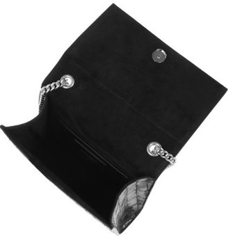 Saint Laurent Monogramme croc-effect leather shoulder bag