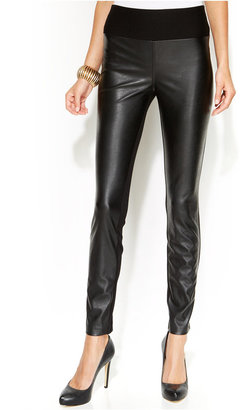 INC International Concepts Faux-Leather Pull-On Pants