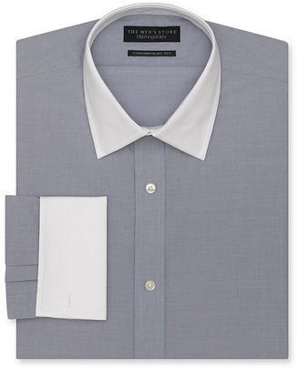 Bloomingdale's The Men's Store at End-on-End White-Collar Dress Shirt - Regular Fit