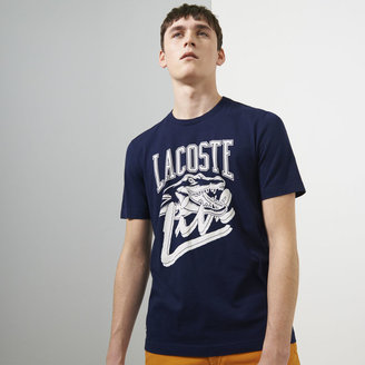 Lacoste Live Ultraslim fit printed crew neck tee-shirt