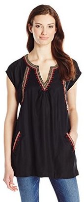 Lucky Brand Women's Teagan Embroidered Tunic