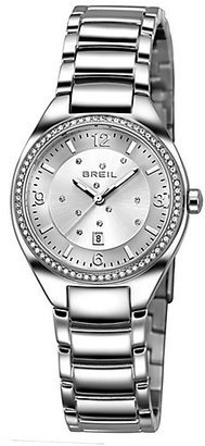 Breil Milano Precious Crystal & Stainless Steel Bracelet Watch/Silver
