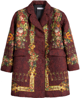 Dolce & Gabbana Printed brocade coat with a silken lining