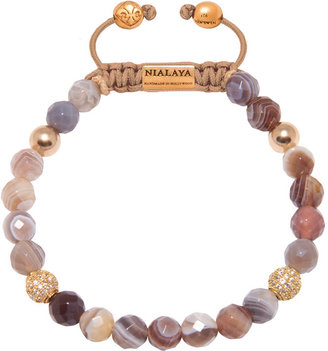 Nialaya Jewelry - Women'S Beaded Bracelet With Botswana Agate