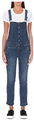 Free People Jacob wash button-front overalls