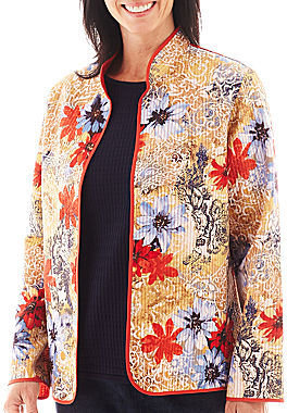 Alfred Dunner San Antonio Floral Quilted Jacket