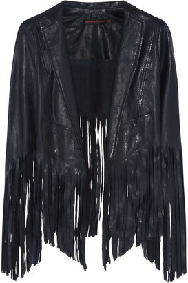 Kate Moss for Topshop Fringed leather jacket