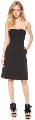 Ellery Strapless Dress with Bust Detail