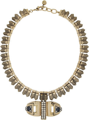Lulu Frost Solarwave gold-tone crystal necklace