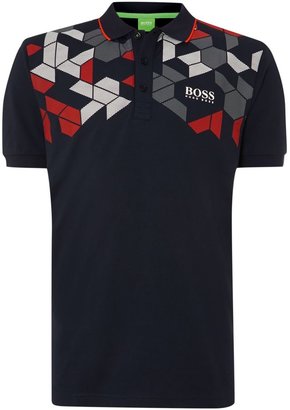 HUGO BOSS Men's Hexagon graphic golf polo shirt