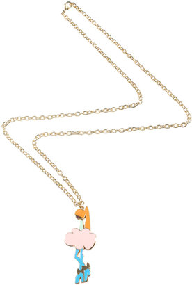 Giles Deacon Libertine By Giles Deacon 18ct Gold Plated Enamel Street Lady Pendant