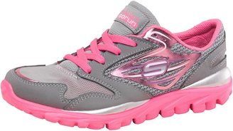 Skechers Girls Go Run Trainers Grey/Pink