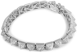 Eddie Borgo Pavé-crystal pyramid bracelet