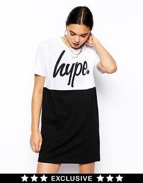 Hype X ASOS Monotone Colour Block T-Shirt Dress