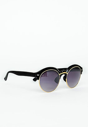 Missguided Sharonda Gold Frame Sunglasses