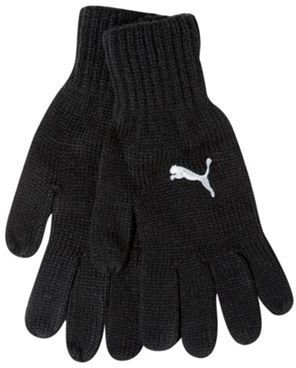 Puma Black ribbed knit gloves