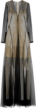 Marios Schwab Embellished tulle gown