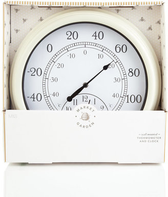 Marks and Spencer Wall Mount Thermometer & Clock