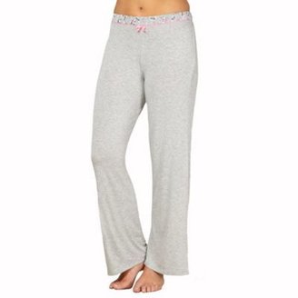 Gorgeous DD+ Grey flower trim plain pyjama bottoms