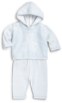 Kissy Kissy Infant's Two-Piece Striped Teddy Sweater & Pants Set