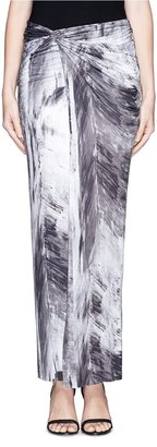 Helmut Lang Asymmetric drape front jersey skirt