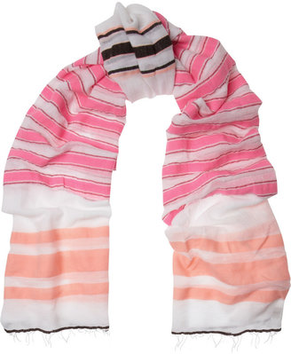 Lemlem Ishi neon striped cotton-blend scarf