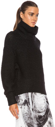 Helmut Lang Opacity Intarsia Turtleneck Wool-Blend Sweater