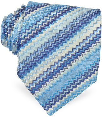 Missoni Micro Zig Zag Woven Silk Tie