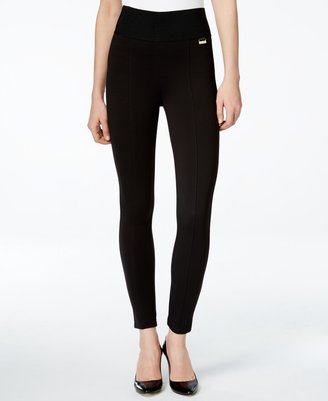 Calvin Klein Pull-On Wide Waistband Knit Pants - ShopStyle