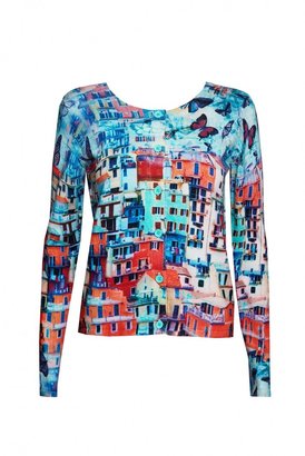 Alice + Olivia Butterfly Paradise Printed Cardigan