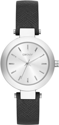 DKNY NY2199 Chic ladies black leather strap watch
