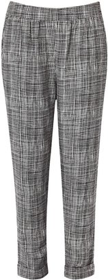 French Connection Texture Checked Peg Trousers