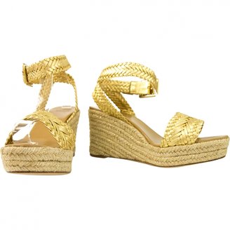 Hermes Gold Leather Sandals