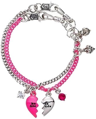Juicy Couture Girls Silver & Pink 'BFF' Bracelet