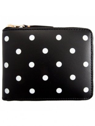 Comme des Garcons SA7100PD Polka Dot Leather Wallet Black