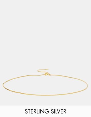 ASOS Gold Plated Sterling Silver Choker Necklace