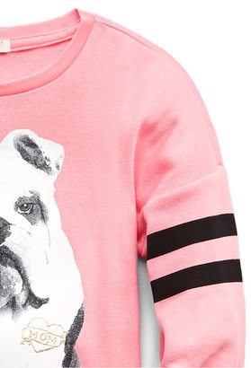 FOREVER 21 girls Girls Coolest Bulldog Sweatshirt (Kids)