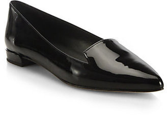 Stuart Weitzman Point-Toe Patent Leather Loafers