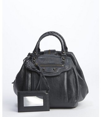 Balenciaga antracite grey leather 'Arena Classic Zip Traveler' backpack