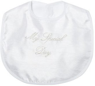 Debenhams Baby's white 'Special Day' embroidered bib