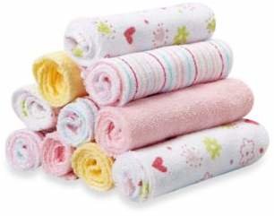SpaSilk 10-Pack Washcloth Set in Pink Flower