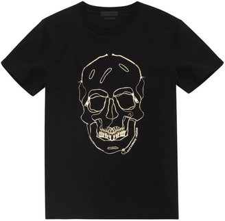 Alexander McQueen Zip Skull Printed T-Shirt