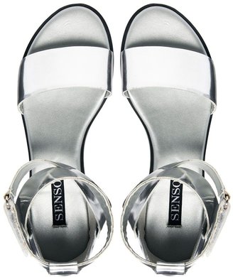 Senso Faye V Silver Chrome Flat Sandals