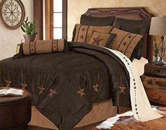 Laredo HiEnd Accents Chocolate Western Bedding, King