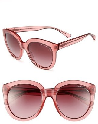 Armani Exchange 'Transparent Glam' 53mm Sunglasses