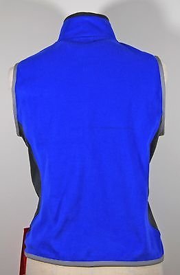 The North Face Women's Short Wave Fleece Full Zip Vest Vibrant Blue Sz S M L XL