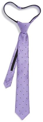 Nordstrom Lavender Dot Zip Tie (Little Boys)