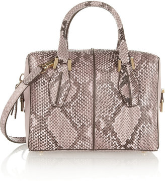 Tod's D-Cube Bauletto mini python and leather tote