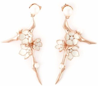 Shaun Leane Rose gold vermeil and sterling silver 'Cherry Blossom' earrings